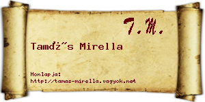 Tamás Mirella névjegykártya