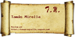Tamás Mirella névjegykártya